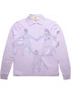 Glass Cypress "purple" Polo Sweater In Purple
