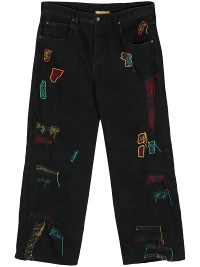 GLASS CYPRESS RECONSTRUCTED SHREDDED JEANS