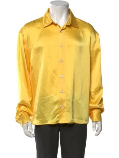 Pre-owned Glass Cypress Silk Long Sleeve Shirt In Yellow