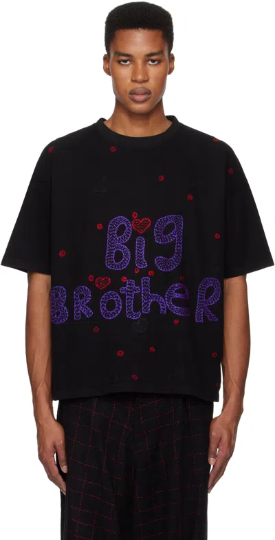 Glass Cypress Ssense Exclusive Black 'big Brother' T-shirt