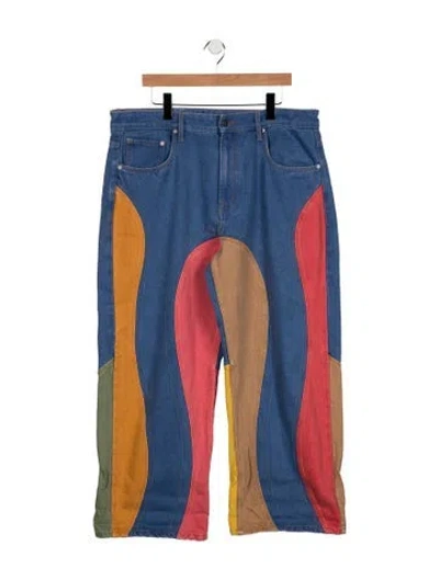 Pre-owned Glass Cypress Straight-leg Jeans In Blue