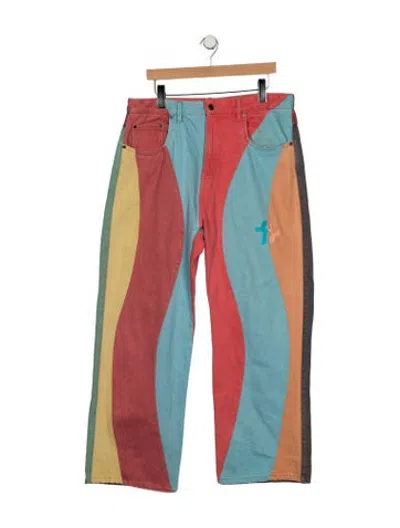 Pre-owned Glass Cypress Straight-leg Jeans In Blue
