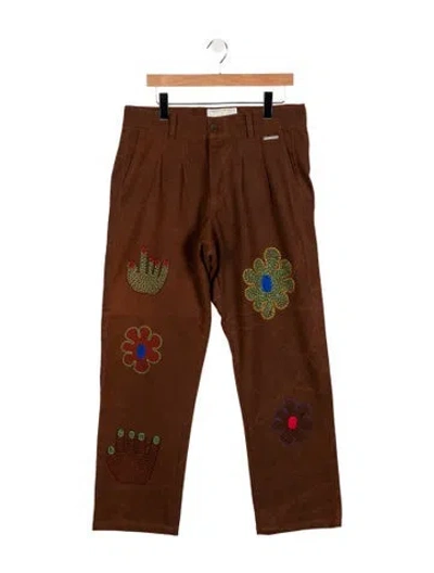 Pre-owned Glass Cypress Straight-leg Jeans In Brown