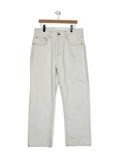 Pre-owned Glass Cypress Straight-leg Jeans In Neutral