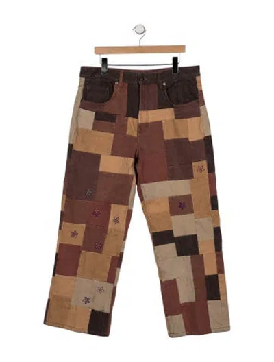 Pre-owned Glass Cypress Straight-leg Jeans In Neutrals