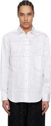 Glass Cypress White Little Boy Cutout Tailored Shirt In White