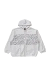 Glass Cypress White Zip Up Hoodie In White