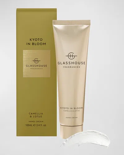 Glasshouse Fragrances 3.4 Oz. Kyoto In Bloom Hand Cream In White