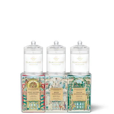 Glasshouse Fragrances Christmas Candle Trio In Transparent