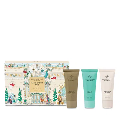 Glasshouse Fragrances Christmas Hand Cream, Set Of 3 In Multi