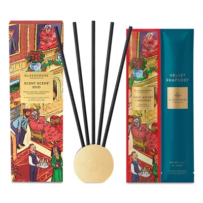 Glasshouse Fragrances Christmas Scent Scene Duo Night Before Christmas & Velvet Rhapsody Set In Multi