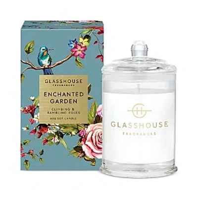 Glasshouse Fragrances Enchanted Garden Candle 2.1 Oz. In White