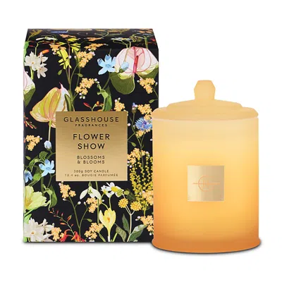 Glasshouse Fragrances Flower Show Triple Scented Candle 13.4 Oz. In Black