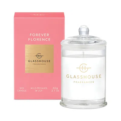 Glasshouse Fragrances Forever Florence Candle 2.1 Oz. In Pink