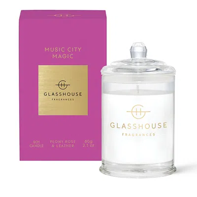 Glasshouse Fragrances Glasshouse Fragrance Music City Magic Candle 2.1 Oz. In White