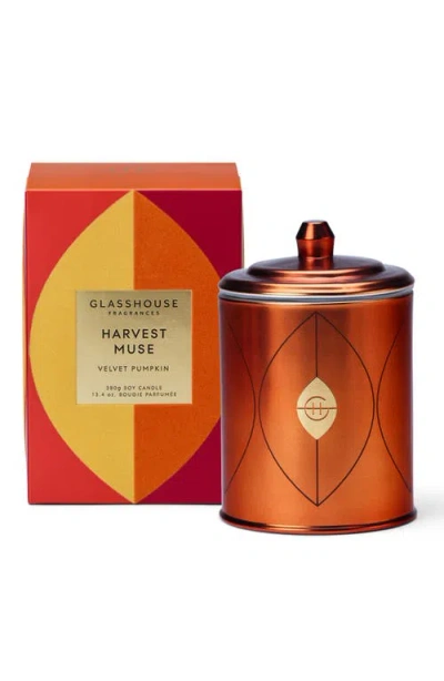 Glasshouse Fragrances Harvest Muse Velvet Pumpkin Candle 13.4 Oz. In Orange