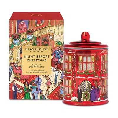 Glasshouse Fragrances Night Before Christmas Candle, 13.4 Oz. In Red