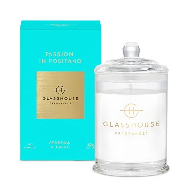 Glasshouse Fragrances Passion In Positano Verbena & Basil Candle, 2.1 Oz. In Clear