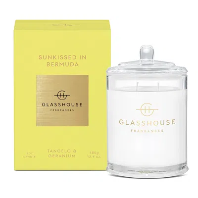 Glasshouse Fragrances Sunkissed In Bermuda Triple Scented Candle 13.4 Oz. In Transparent