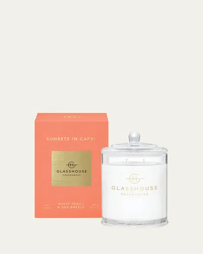 Glasshouse Fragrances Sunsets In Capri Candle, 13.4 Oz. In Orange