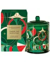 Glasshouse Fragrances Under The Mistletoe 380g Candle In Green