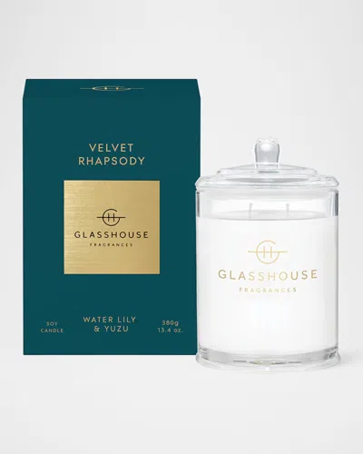 GLASSHOUSE FRAGRANCES VELVET RHAPSODY CANDLE, 13.4 OZ.