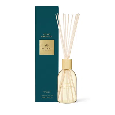 Glasshouse Fragrances Velvet Rhapsody Diffuser 8.4 Oz. In Transparent