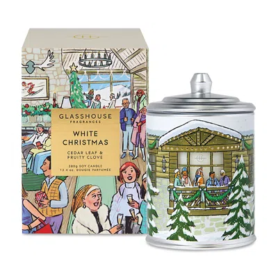 Glasshouse Fragrances White Christmas Candle, 13.4 Oz. In Transparent