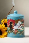Glasshouse Fragrances Woody Freedom Of The Horse Ceramic Candle In Blue