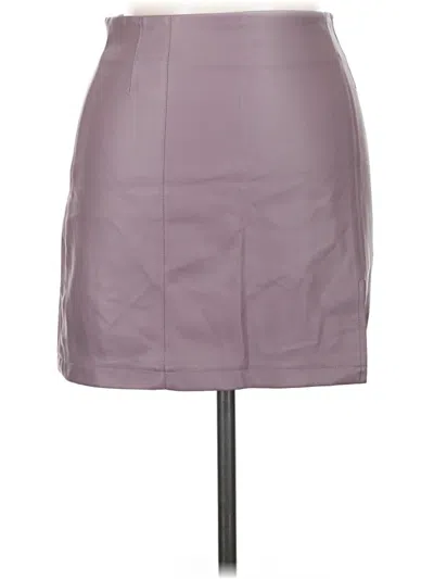 Pre-owned Glassons Faux Leather Skirt In Purple