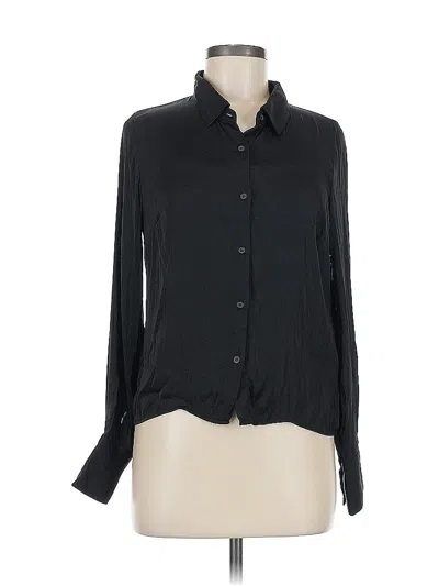 Pre-owned Glassons Long Sleeve Blouse In Black