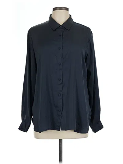 Pre-owned Glassons Long Sleeve Blouse In Black
