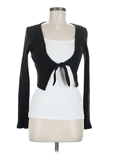 Pre-owned Glassons Long Sleeve Top Black Sweetheart Neckline Tops