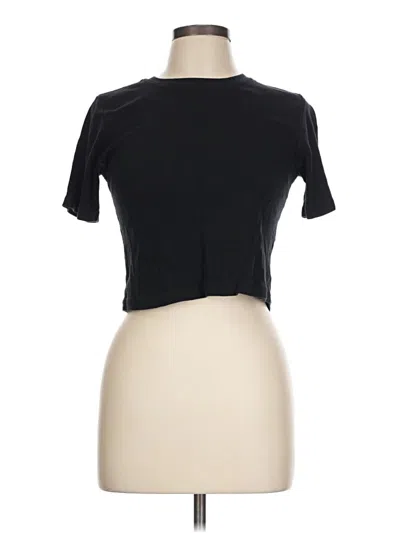 Pre-owned Glassons Short Sleeve Turtleneck In Black