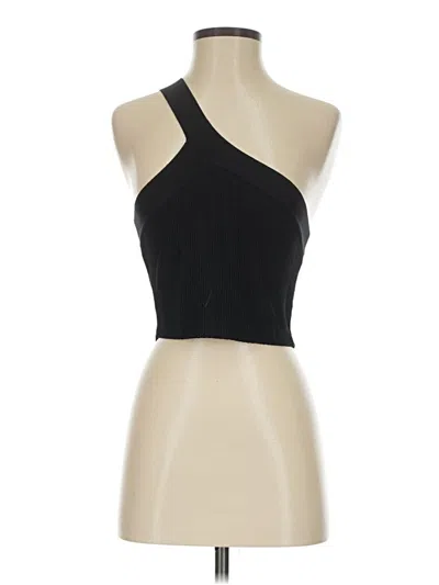 Pre-owned Glassons Tank Top Black One Shoulder Neckline Tops