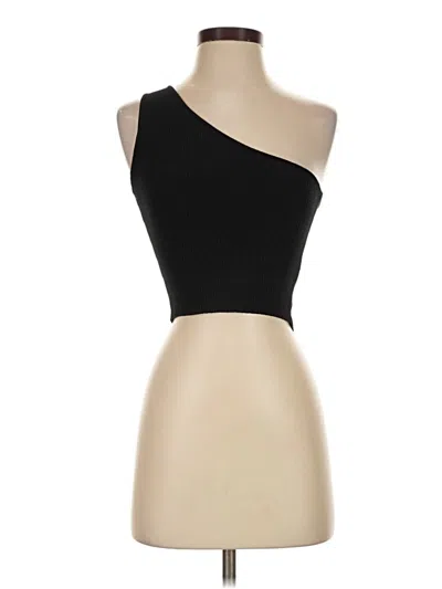 Pre-owned Glassons Tank Top Black One Shoulder Neckline Tops
