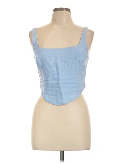 Pre-owned Glassons Tank Top Blue Strapless Neckline Tops