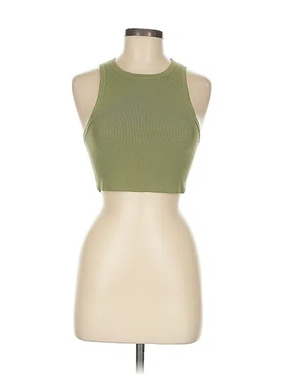 Pre-owned Glassons Tank Top Green Halter Neckline Tops