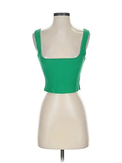 Pre-owned Glassons Tank Top Green Strapless Neckline Tops
