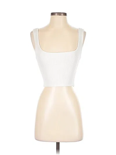 Pre-owned Glassons Tank Top Ivory Strapless Neckline Tops In White