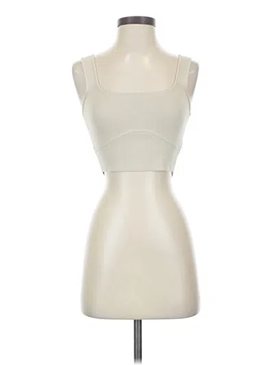 Pre-owned Glassons Tank Top Ivory Strapless Neckline Tops In White