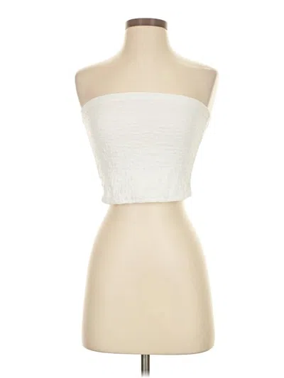 Pre-owned Glassons Tube Top Ivory Strapless Neckline Tops In White