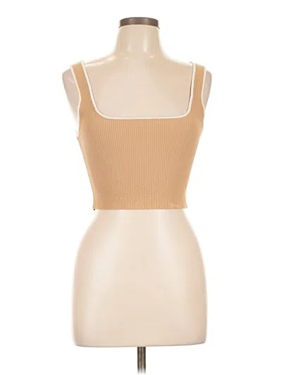 Pre-owned Glassons Tube Top Tan Strapless Neckline Tops