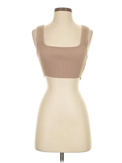 Pre-owned Glassons Tube Top Tan Strapless Neckline Tops