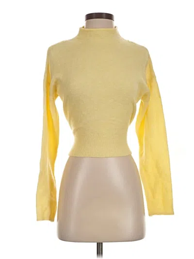 Pre-owned Glassons Turtleneck Sweater In Yellow