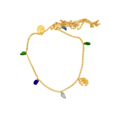 Glasstyk I/s Women's Blue / Green Fragments Belly Chain Gold
