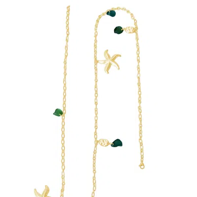 Glasstyk I/s Women's Blue / Green Havglimt Belly Chain Gold