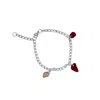 Glasstyk I/s Women's Brown / Red Fragments Red And Brown Sea Glass Bracelet