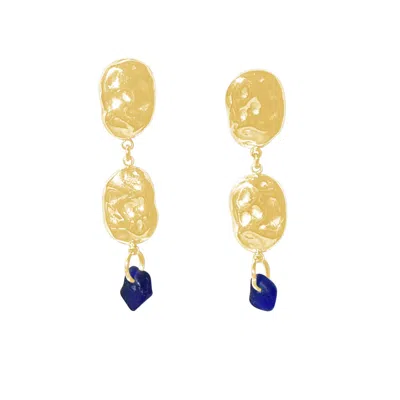 Glasstyk I/s Women's Cliff Earrings Blue Sea Glass