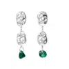 Glasstyk I/s Women's Cliff Earrings Blue Sea Glass Steel
